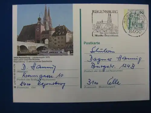 Bildpostkarte P 129 Deutschland Regensburg