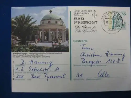 Bildpostkarte P 129 Deutschland Bad Pyrmont