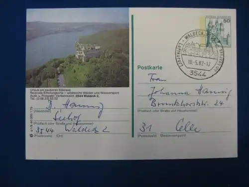 Bildpostkarte P 129 Deutschland Waldeck