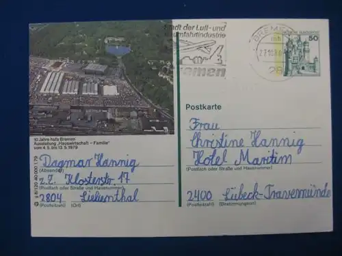 Bildpostkarte P 129 Deutschland Bremen