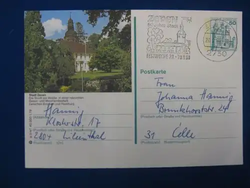 Bildpostkarte P 129 Deutschland Stadt Zeven