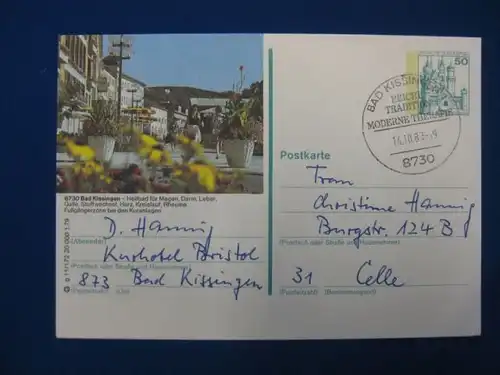 Bildpostkarte P 129 Deutschland Bad Kissingen 