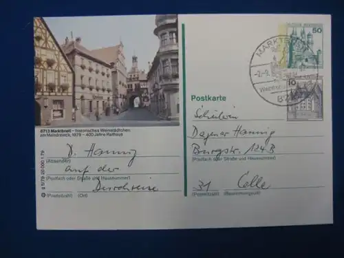 Bildpostkarte P 129 Deutschland Marktbreit