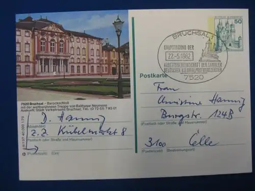 Bildpostkarte P 129 Deutschland Bruchsal