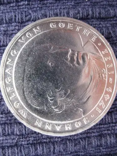 5 DM Münze Johann Wolfgang von Goethe 1982