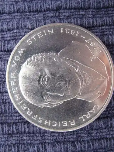 5 DM Münze Reichsfreiherr von und zum Stein