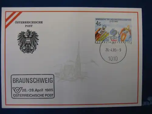 Ausstellungskarte der Österreichische Post "BRAUNSCHWEIG 1985"