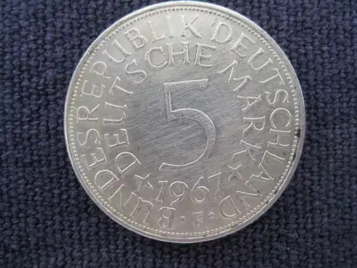 5 DM Münze 1967 F
