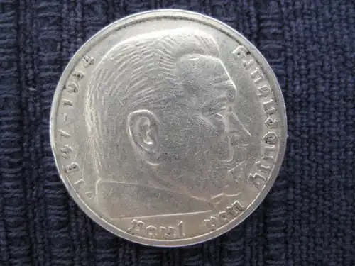 5 Reichsmark 1936 E,  Silber 