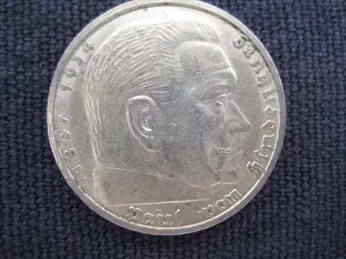 5 Reichsmark 1938 A,  Silber 