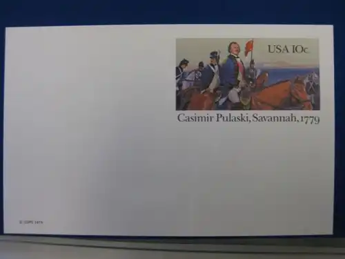 USA Ganzsache 1979 , Casimir Pulaski, Savannah
