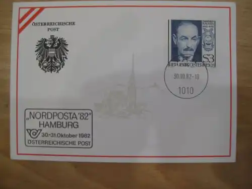 Ausstellungskarte der Österreichischen Post zur "NORDPOSTA `82 Hamburg" 