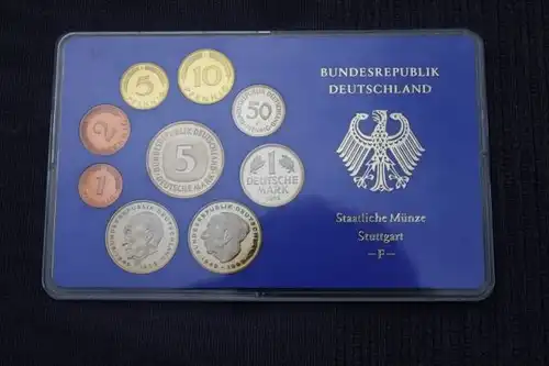 Kursmünzensatz 1978 F, PP, Spiegelglanz