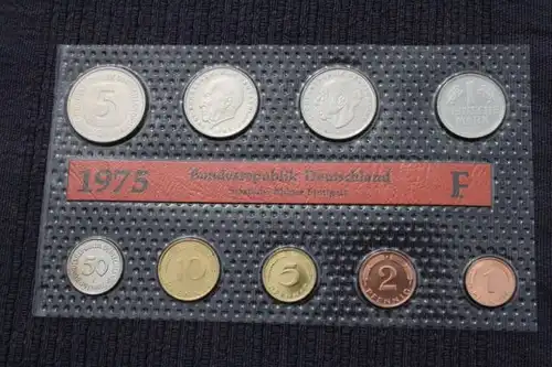 DM Kursmünzensatz, St, 1975 F