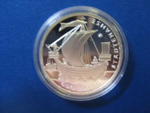 10 EURO Silbermünze 650 Jahre Städtehanse, Polierte Platte, Spiegelglanz
