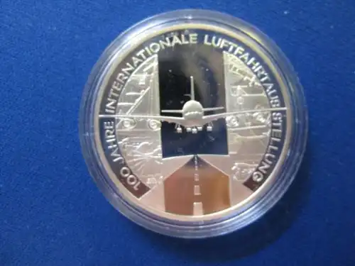 10 EURO Silbermünze 100 Jahre Internationale Luftfahrtausstellung, Polierte Platte, Spiegelglanz