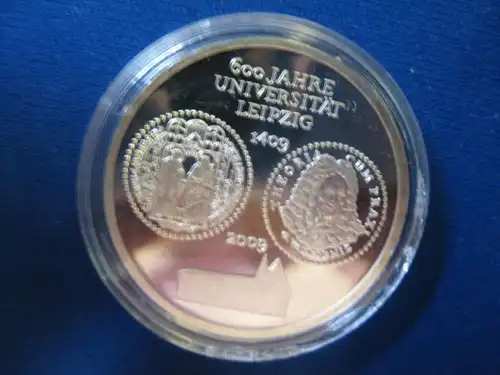 10 EURO Silbermünze 600 Jahre Universität Leipzig, Polierte Platte, Spiegelglanz