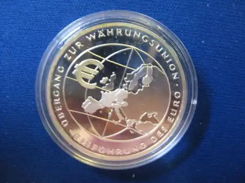 10 EURO Silbermünze EURO Einführung, Polierte Platte, Spiegelglanz