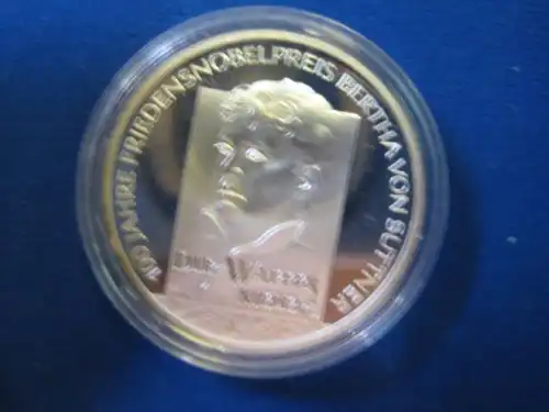 10 EURO Silbermünze Bertha von Suttner; Polierte Platte, Spiegelglanz