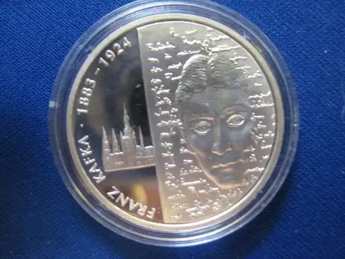 10 EURO Silbermünze 125. Geburtstag Franz Kafka, Polierte Platte, Spiegelglanz