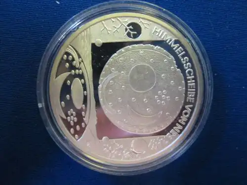 10 EURO Silbermünze Himmelsscheibe von Nebra; Polierte Platte, Spiegelglanz