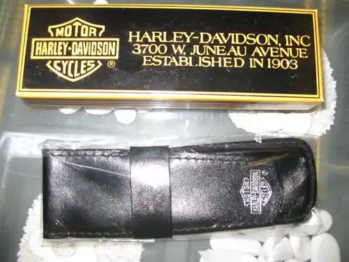 Harley-Davidson Ledermäppchen für 2 Schreibgeräte