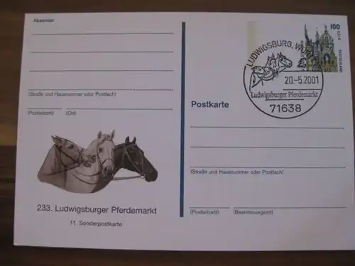 Ganzsache Ludwigsburger Pferdemarkt