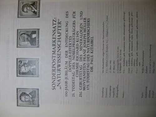 Österreich Amtlicher Schwarzdruck SD der Post Naturwissenschaftler