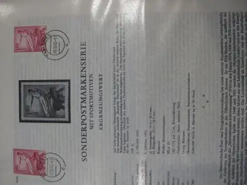 Amtliches Ersttagsblatt ETB der POST Österreich Für den Sport 1962