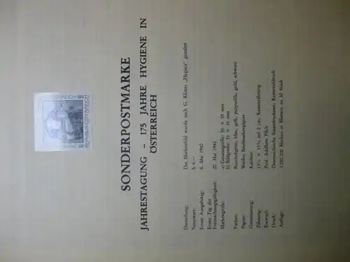 Österreich Amtlicher Schwarzdruck SD der Post Stadt Hygiene in Österreich