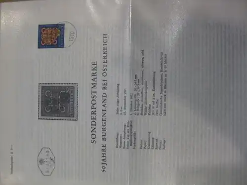 Amtliches Ersttagsblatt ETB der POST Österreich Burgenland bei Österreich