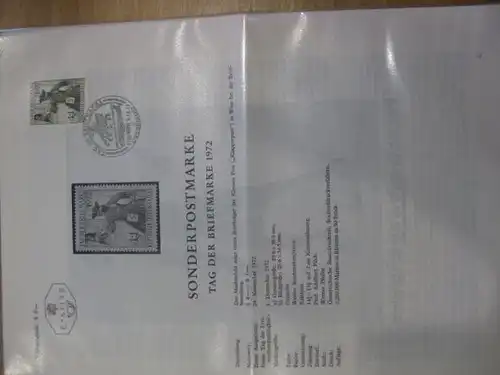 Amtliches Ersttagsblatt ETB der POST Österreich Tag der Briefmarke 1972