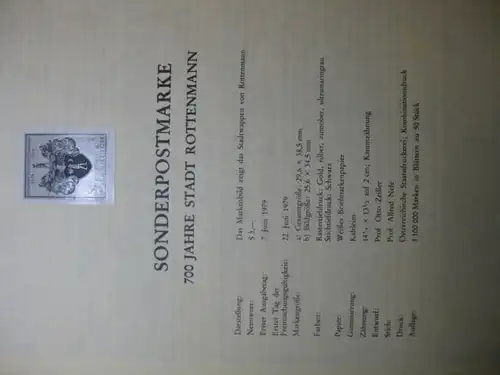 Österreich Amtlicher Schwarzdruck SD der Post Stadt Rottenmann