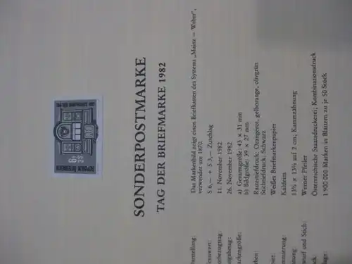 Österreich Amtlicher Schwarzdruck SD der Post: Tag der Briefmarke