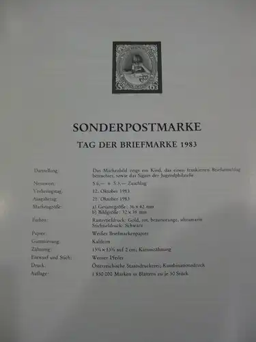 Österreich Amtlicher Schwarzdruck SD der Post: Tag der Briefmarke