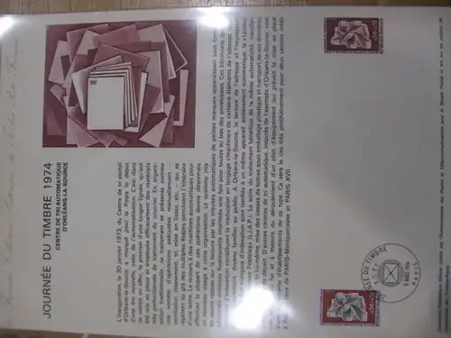 Document Philatelique Officiel - Amtliches Ersttagsblatt ETB der POST: Tag der Briefmarke - Journee du Timbre 1974