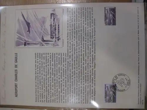 Document Philatelique Officiel - Amtliches Ersttagsblatt ETB der POST: Aeroport Charles de Gaulle