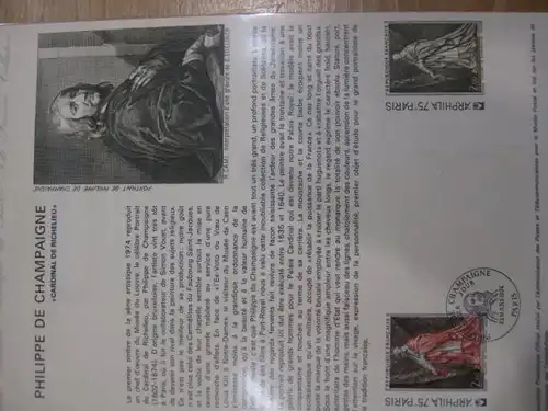 Document Philatelique Officiel - Amtliches Ersttagsblatt ETB der POST:Philippe de Champaigne - Cardinal de Richelieu