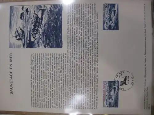 Document Philatelique Officiel - Amtliches Ersttagsblatt ETB der POST: Seenotrettung - Sauvetage en mer