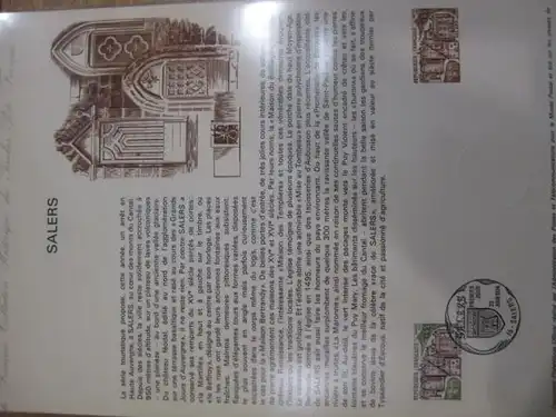 Document Philatelique Officiel - Amtliches Ersttagsblatt ETB der POST:Salers