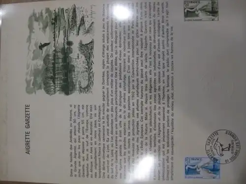Document Philatelique Officiel - Amtliches Ersttagsblatt ETB der POST:Naturschutz, Silberreiher