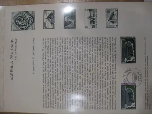 Document Philatelique Officiel - Amtliches Ersttagsblatt ETB der POST:ARPHILA 75 Paris