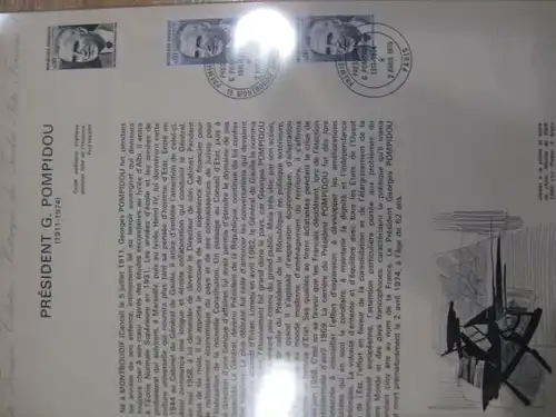 Document Philatelique Officiel - Amtliches Ersttagsblatt ETB der POST:Georges Pompidou