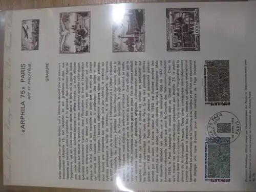 Document Philatelique Officiel - Amtliches Ersttagsblatt ETB der POST:ARPHILA 75 Paris