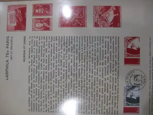 Document Philatelique Officiel - Amtliches Ersttagsblatt ETB der POST:ARPHILA 75 Paris