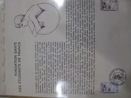 Document Philatelique Officiel - Amtliches Ersttagsblatt ETB der POST:Studenten-Krankenfürsorge