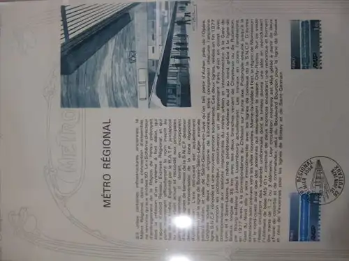 Document Philatelique Officiel - Amtliches Ersttagsblatt ETB der POST:Regionales Expressnetz- METRO