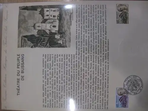 Document Philatelique Officiel - Amtliches Ersttagsblatt ETB der POST:Volkstheater Bussang