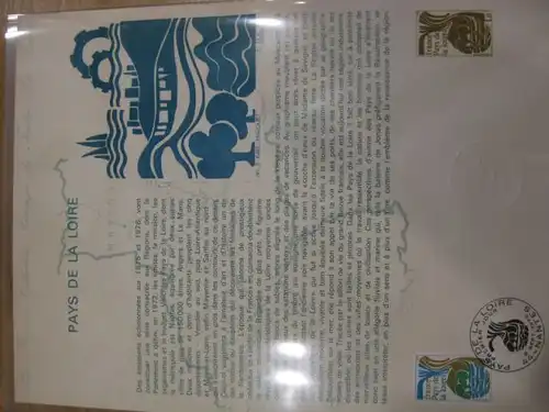Document Philatelique Officiel - Amtliches Ersttagsblatt ETB der POST:Regionen von Frankreich: Loire