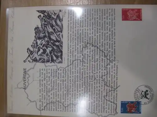 Document Philatelique Officiel - Amtliches Ersttagsblatt ETB der POST:Regionen von Frankreich: Auvergne